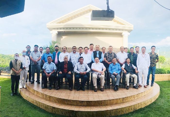 Members of the PAM, NPF and seven NNPGs during the meeting at Father's House Church, Chümoukedima, on September 12.